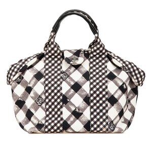 CHANEL Black Leather Logo Bag